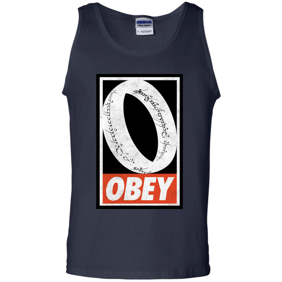 T-Shirts Navy / S Obey One Ring Men's Tank Top