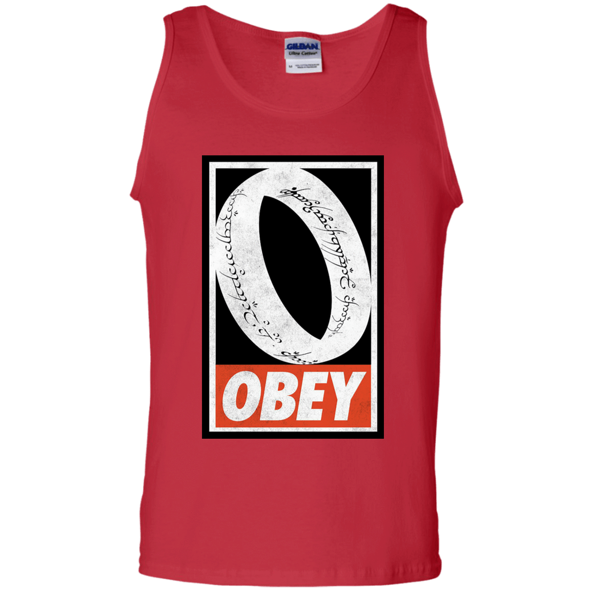 T-Shirts Red / S Obey One Ring Men's Tank Top