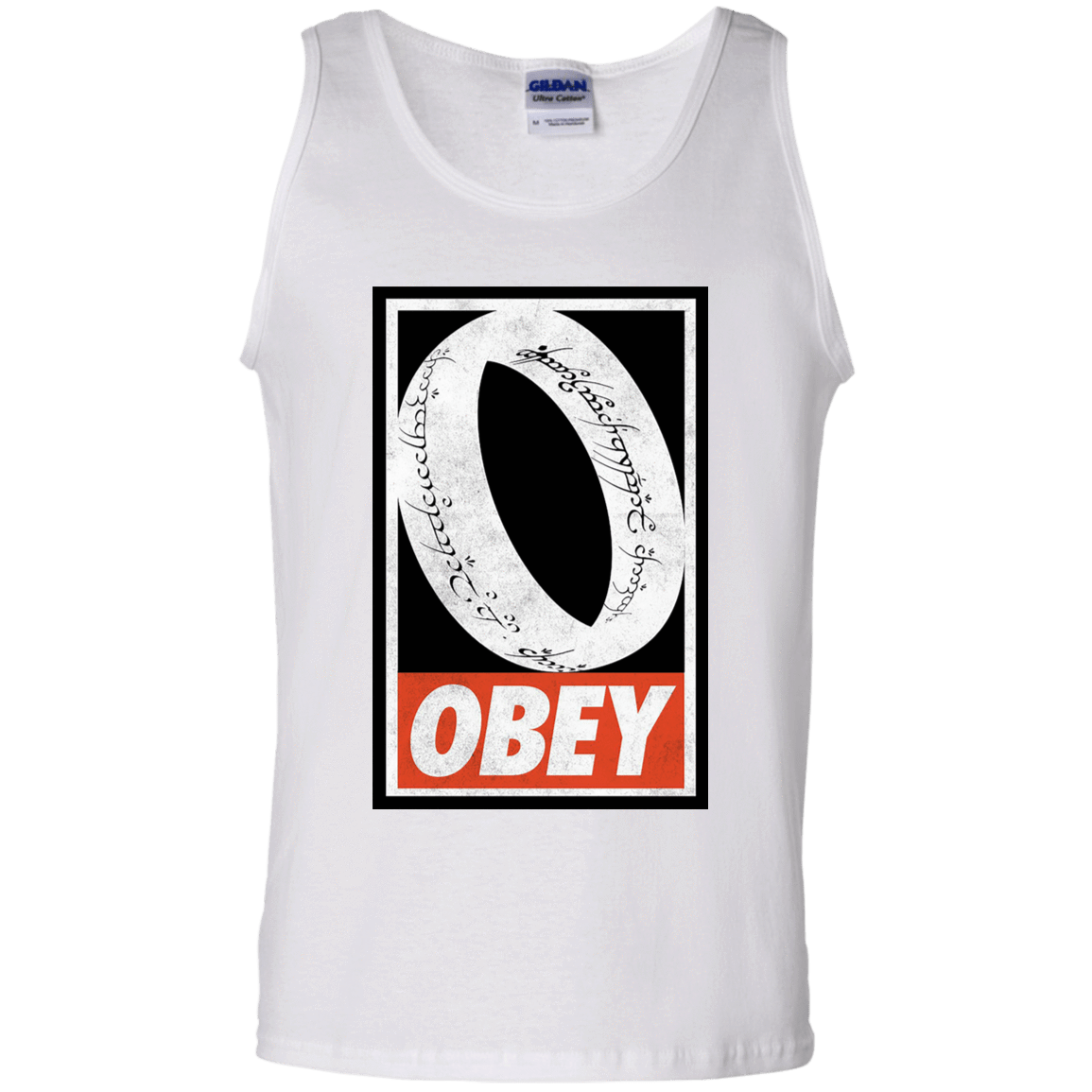 T-Shirts White / S Obey One Ring Men's Tank Top