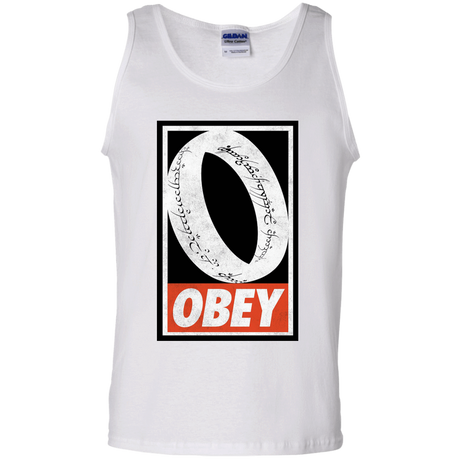 T-Shirts White / S Obey One Ring Men's Tank Top
