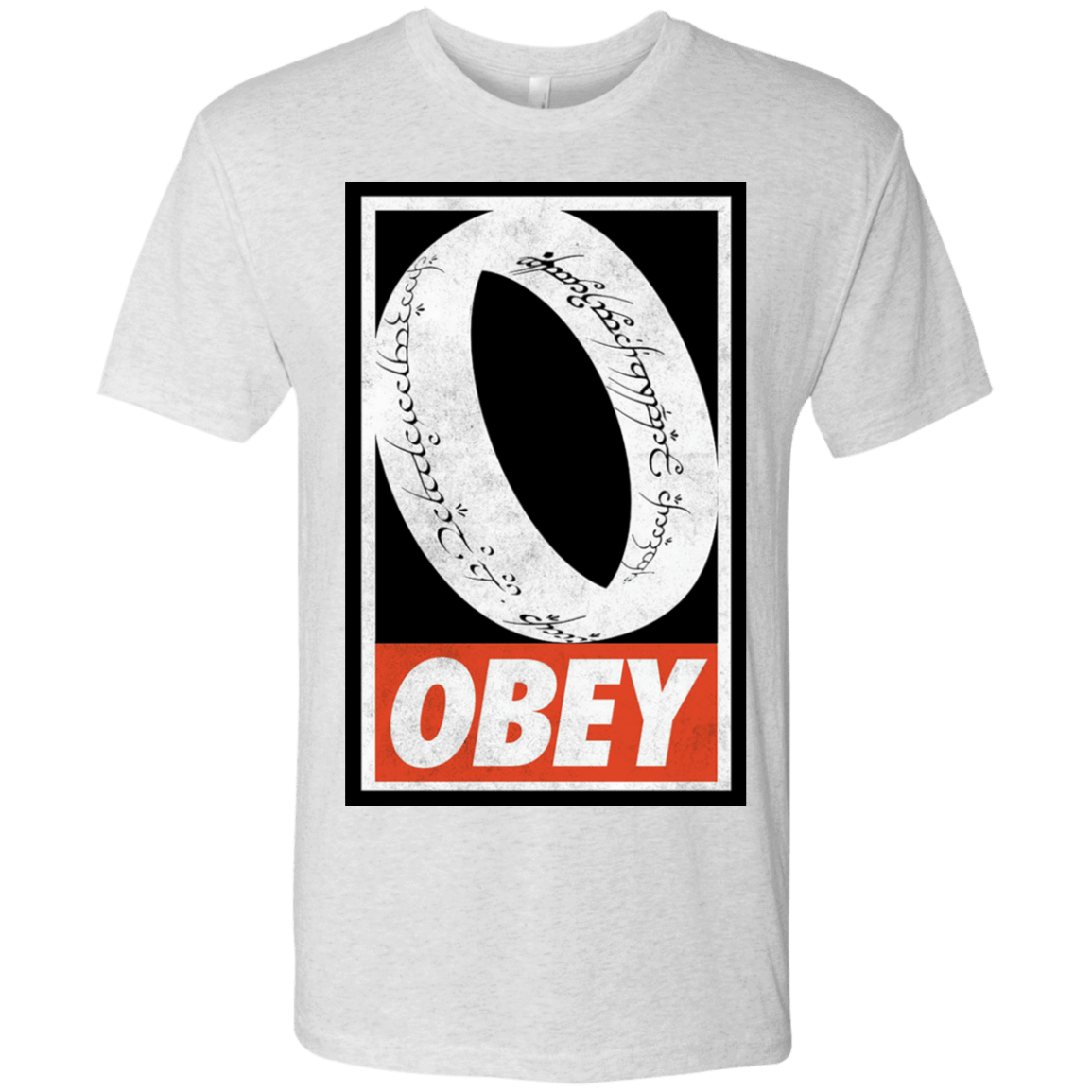 T-Shirts Heather White / S Obey One Ring Men's Triblend T-Shirt