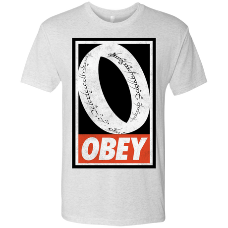 T-Shirts Heather White / S Obey One Ring Men's Triblend T-Shirt