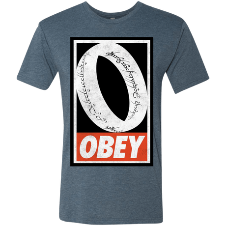 T-Shirts Indigo / S Obey One Ring Men's Triblend T-Shirt