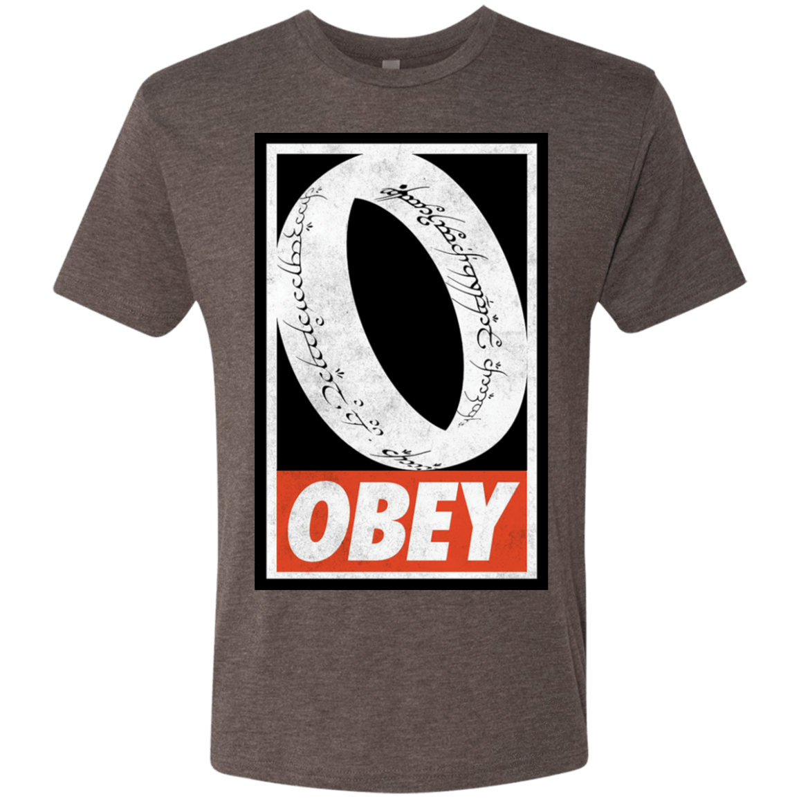T-Shirts Macchiato / S Obey One Ring Men's Triblend T-Shirt