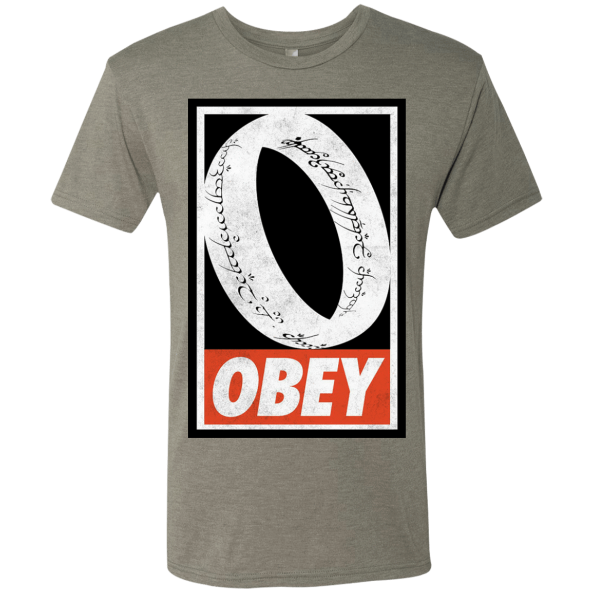 T-Shirts Venetian Grey / S Obey One Ring Men's Triblend T-Shirt