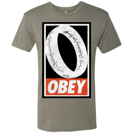 T-Shirts Venetian Grey / S Obey One Ring Men's Triblend T-Shirt