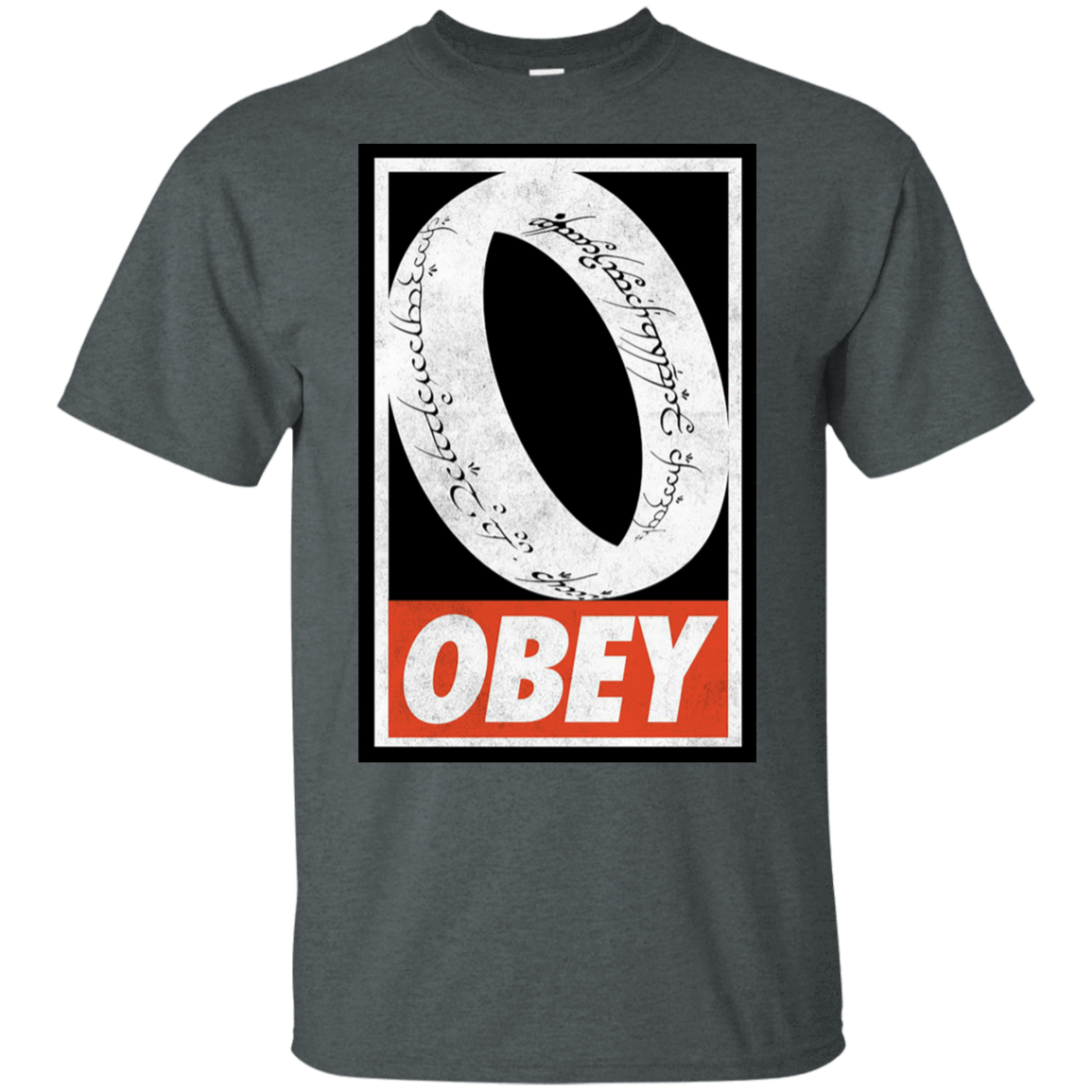 T-Shirts Dark Heather / S Obey One Ring T-Shirt