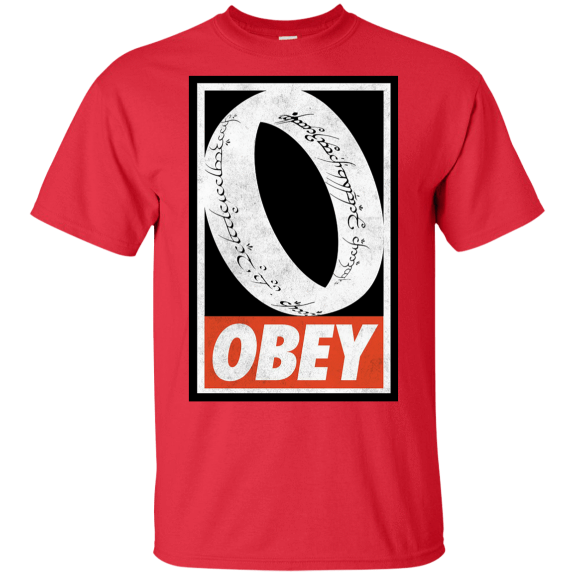 T-Shirts Red / S Obey One Ring T-Shirt