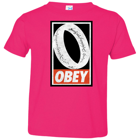 T-Shirts Hot Pink / 2T Obey One Ring Toddler Premium T-Shirt