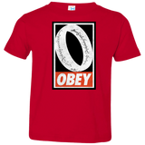 T-Shirts Red / 2T Obey One Ring Toddler Premium T-Shirt