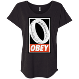 T-Shirts Vintage Black / X-Small Obey One Ring Triblend Dolman Sleeve