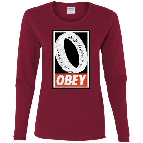 T-Shirts Cardinal / S Obey One Ring Women's Long Sleeve T-Shirt