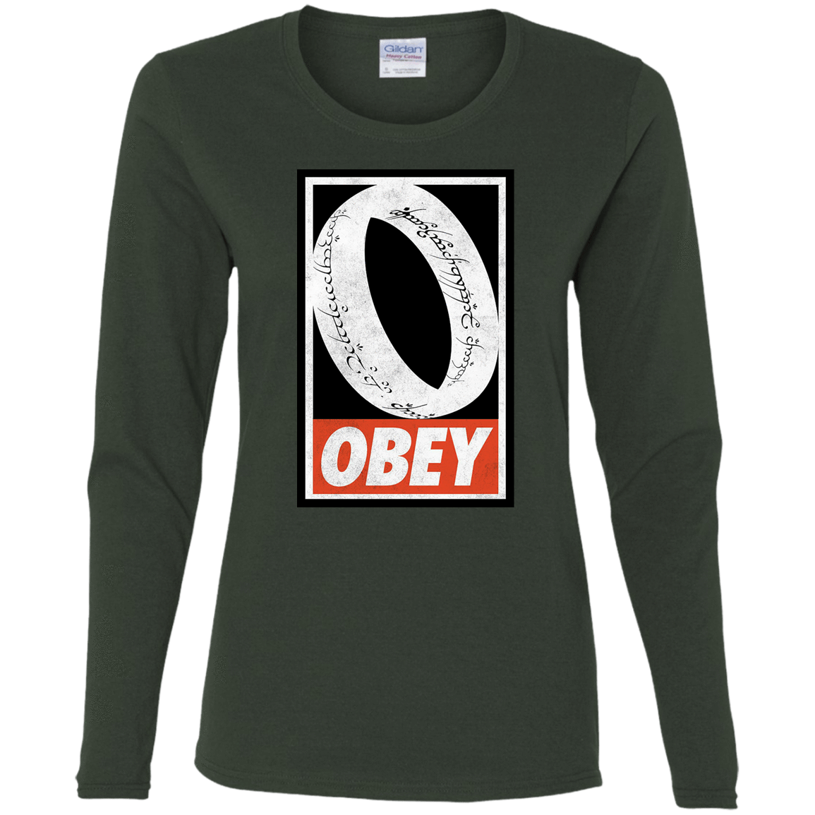 T-Shirts Forest / S Obey One Ring Women's Long Sleeve T-Shirt