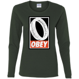 T-Shirts Forest / S Obey One Ring Women's Long Sleeve T-Shirt