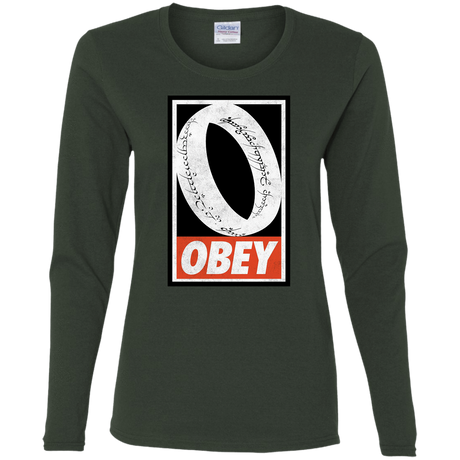 T-Shirts Forest / S Obey One Ring Women's Long Sleeve T-Shirt