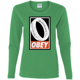 T-Shirts Irish Green / S Obey One Ring Women's Long Sleeve T-Shirt