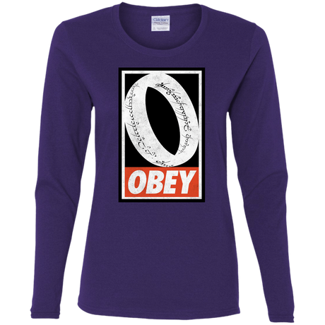 T-Shirts Purple / S Obey One Ring Women's Long Sleeve T-Shirt