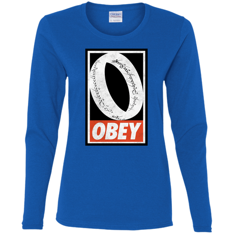 T-Shirts Royal / S Obey One Ring Women's Long Sleeve T-Shirt