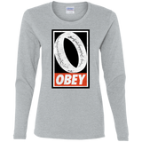 T-Shirts Sport Grey / S Obey One Ring Women's Long Sleeve T-Shirt
