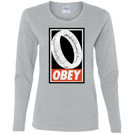 T-Shirts Sport Grey / S Obey One Ring Women's Long Sleeve T-Shirt