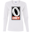 T-Shirts White / S Obey One Ring Women's Long Sleeve T-Shirt