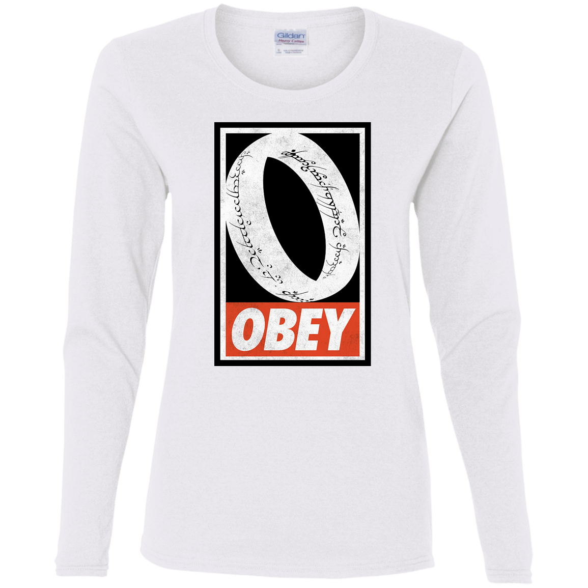 T-Shirts White / S Obey One Ring Women's Long Sleeve T-Shirt
