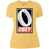 T-Shirts Banana Cream/ / X-Small Obey One Ring Women's Premium T-Shirt