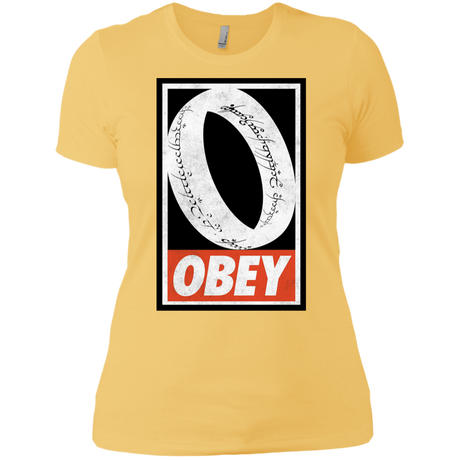 T-Shirts Banana Cream/ / X-Small Obey One Ring Women's Premium T-Shirt