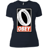 T-Shirts Midnight Navy / X-Small Obey One Ring Women's Premium T-Shirt