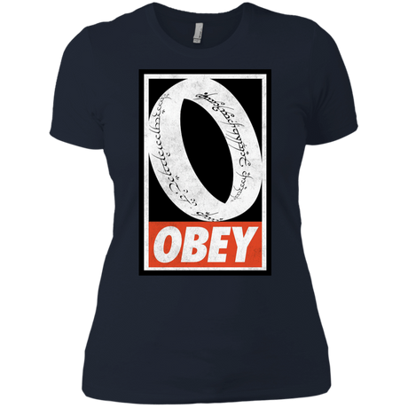 T-Shirts Midnight Navy / X-Small Obey One Ring Women's Premium T-Shirt