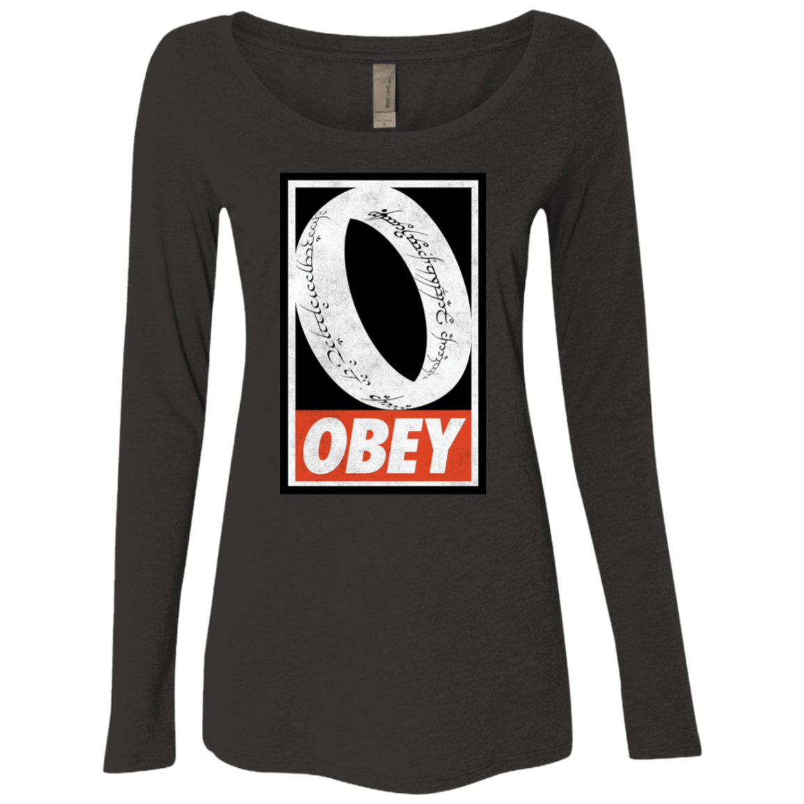 T-Shirts Vintage Black / S Obey One Ring Women's Triblend Long Sleeve Shirt