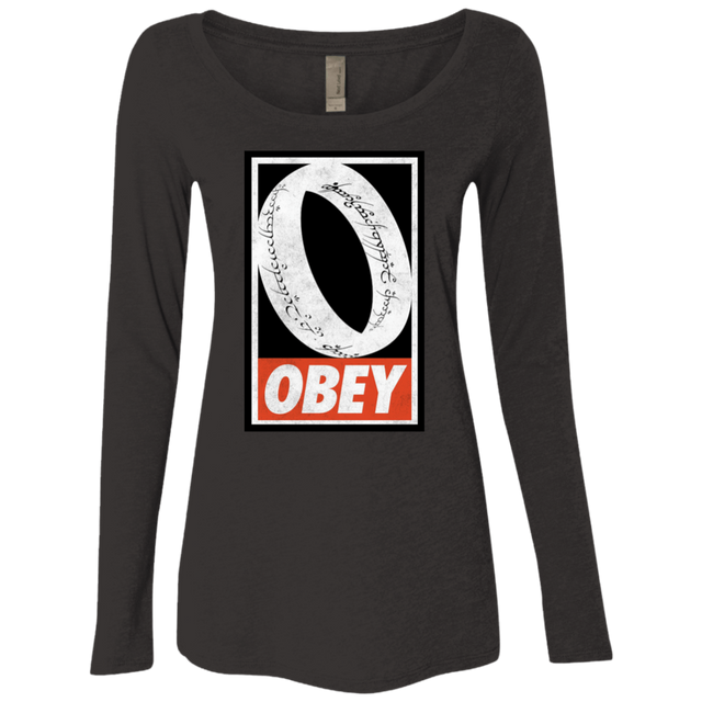 T-Shirts Vintage Black / S Obey One Ring Women's Triblend Long Sleeve Shirt