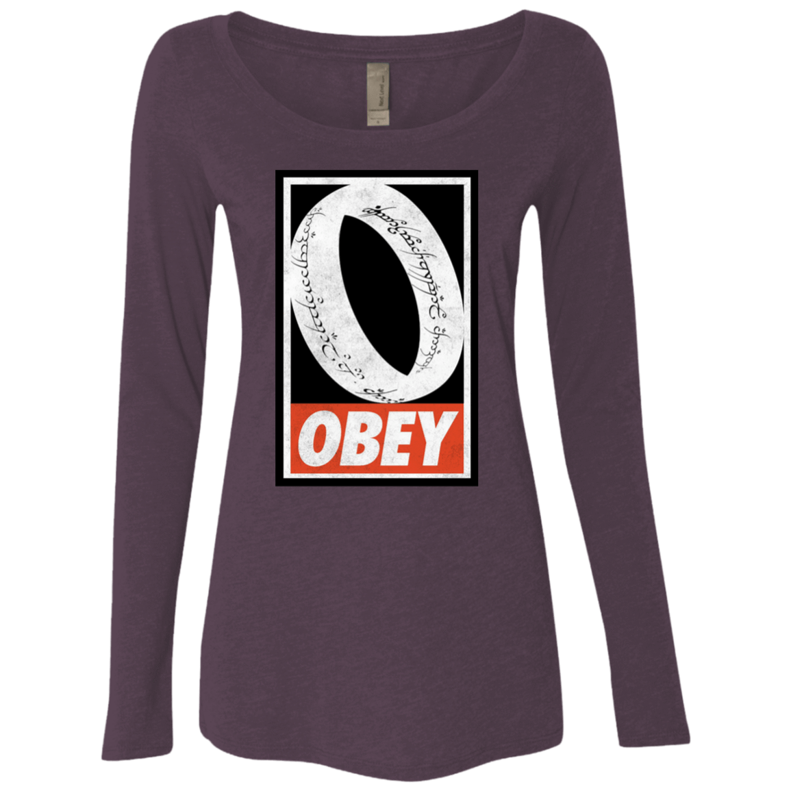 T-Shirts Vintage Purple / S Obey One Ring Women's Triblend Long Sleeve Shirt