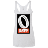 T-Shirts Heather White / X-Small Obey One Ring Women's Triblend Racerback Tank