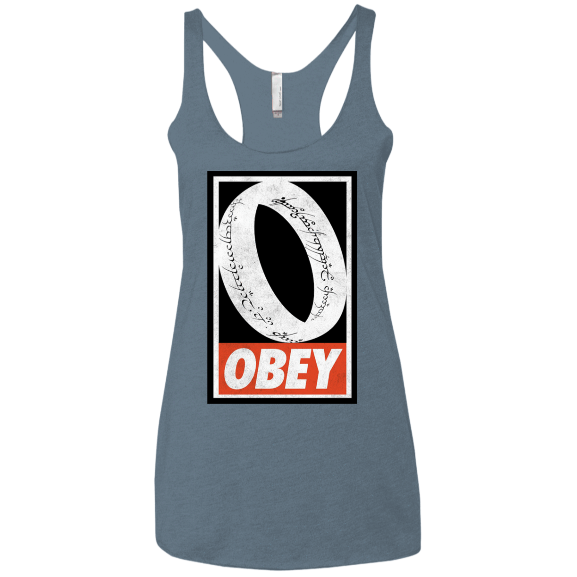 T-Shirts Indigo / X-Small Obey One Ring Women's Triblend Racerback Tank