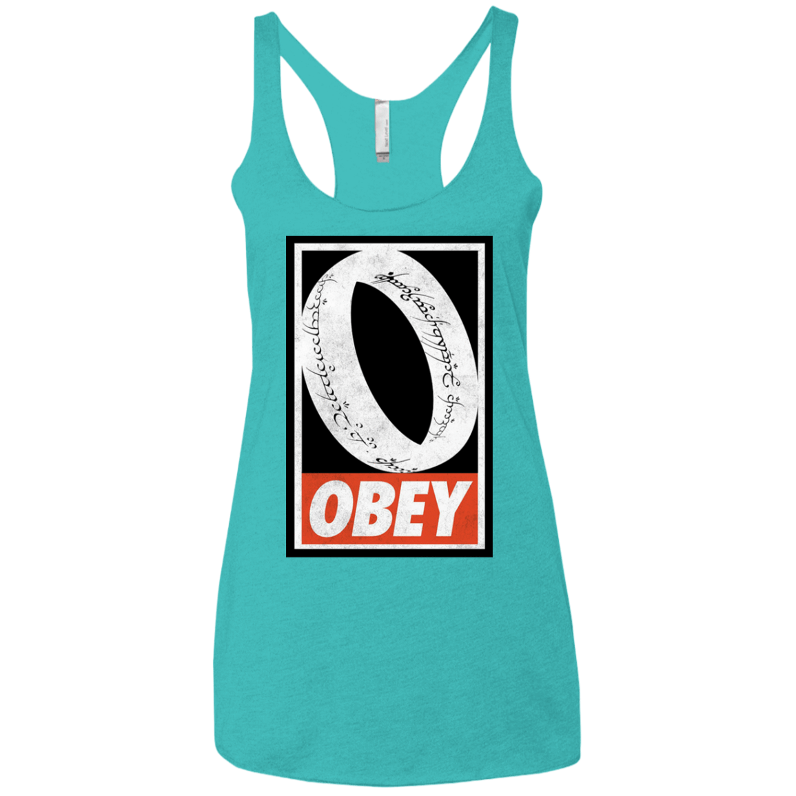 T-Shirts Tahiti Blue / X-Small Obey One Ring Women's Triblend Racerback Tank