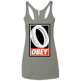 T-Shirts Venetian Grey / X-Small Obey One Ring Women's Triblend Racerback Tank