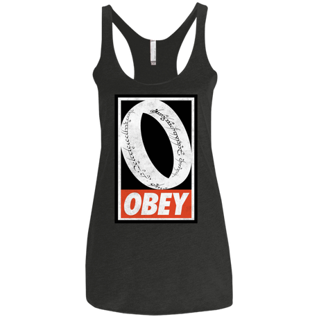 T-Shirts Vintage Black / X-Small Obey One Ring Women's Triblend Racerback Tank