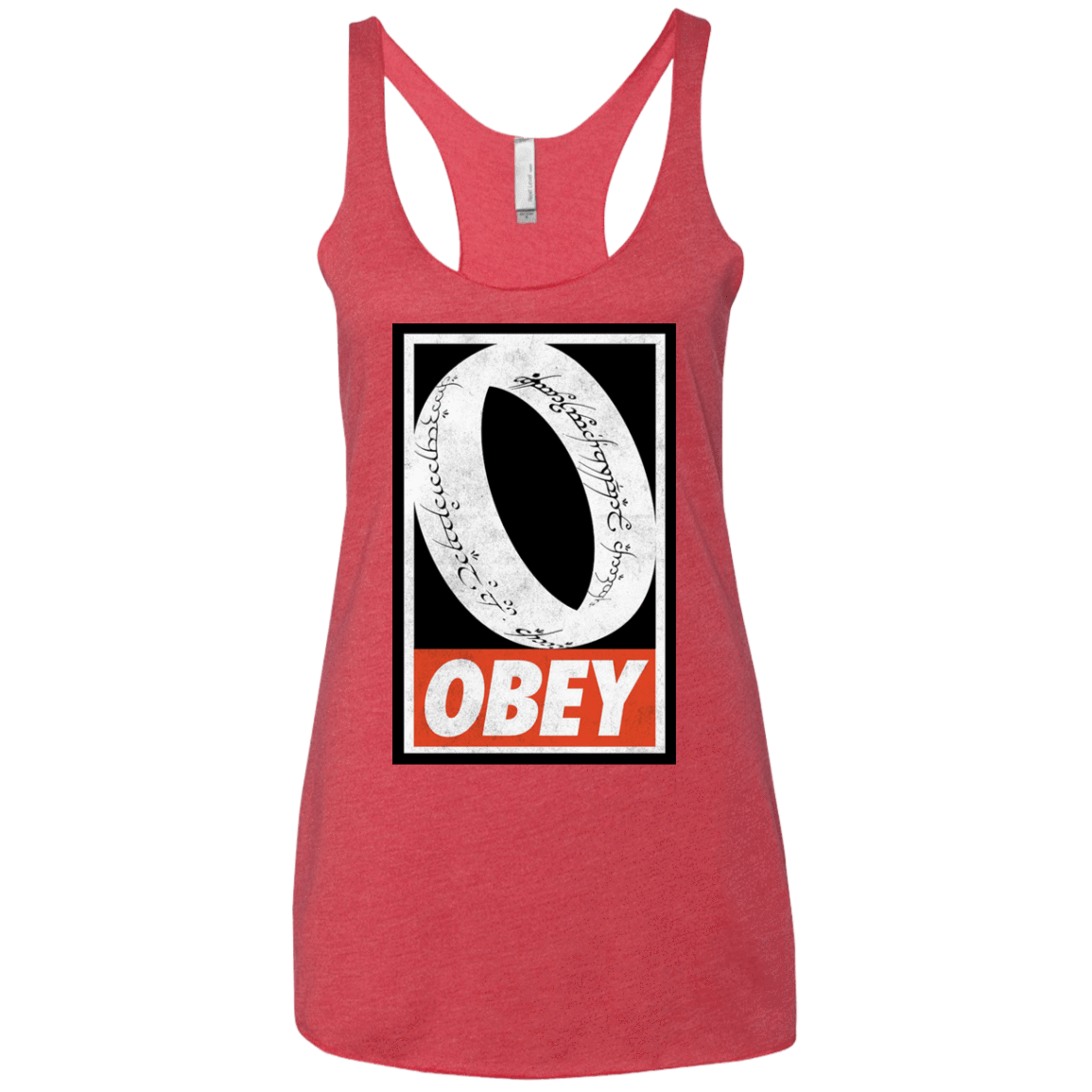 T-Shirts Vintage Red / X-Small Obey One Ring Women's Triblend Racerback Tank