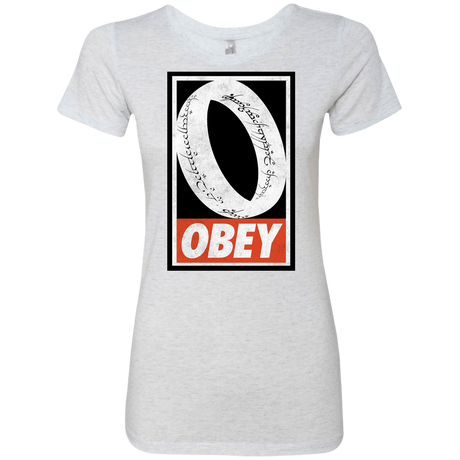 T-Shirts Heather White / S Obey One Ring Women's Triblend T-Shirt