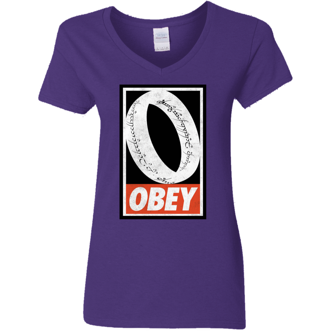 T-Shirts Purple / S Obey One Ring Women's V-Neck T-Shirt