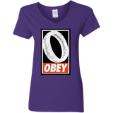 T-Shirts Purple / S Obey One Ring Women's V-Neck T-Shirt