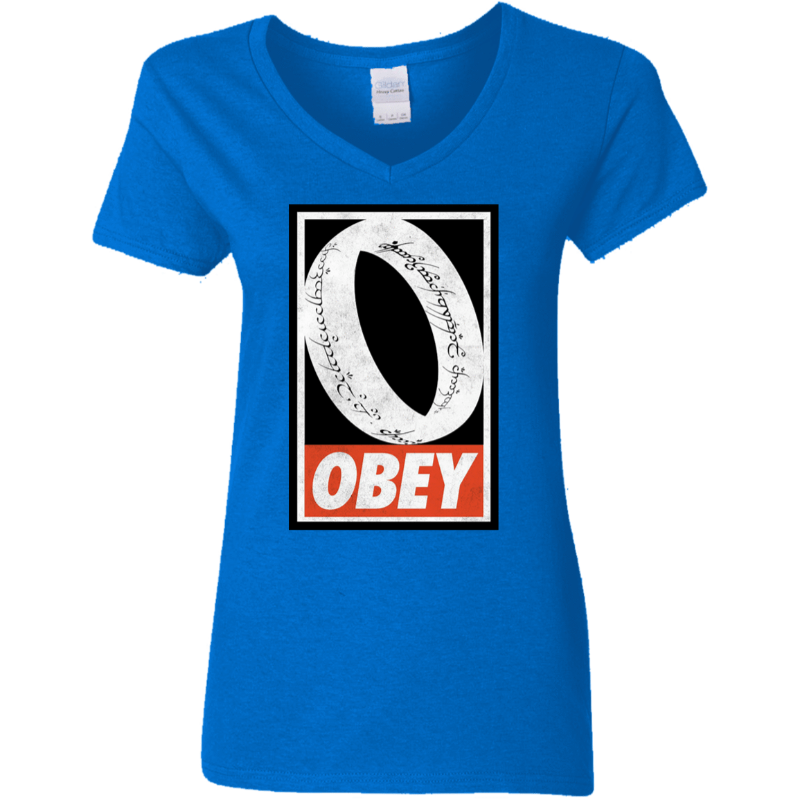 T-Shirts Royal / S Obey One Ring Women's V-Neck T-Shirt