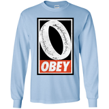 T-Shirts Light Blue / YS Obey One Ring Youth Long Sleeve T-Shirt
