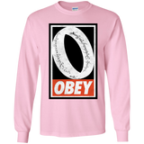 T-Shirts Light Pink / YS Obey One Ring Youth Long Sleeve T-Shirt