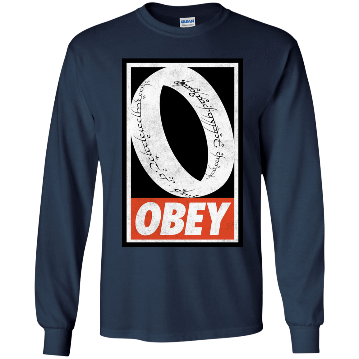 T-Shirts Navy / YS Obey One Ring Youth Long Sleeve T-Shirt