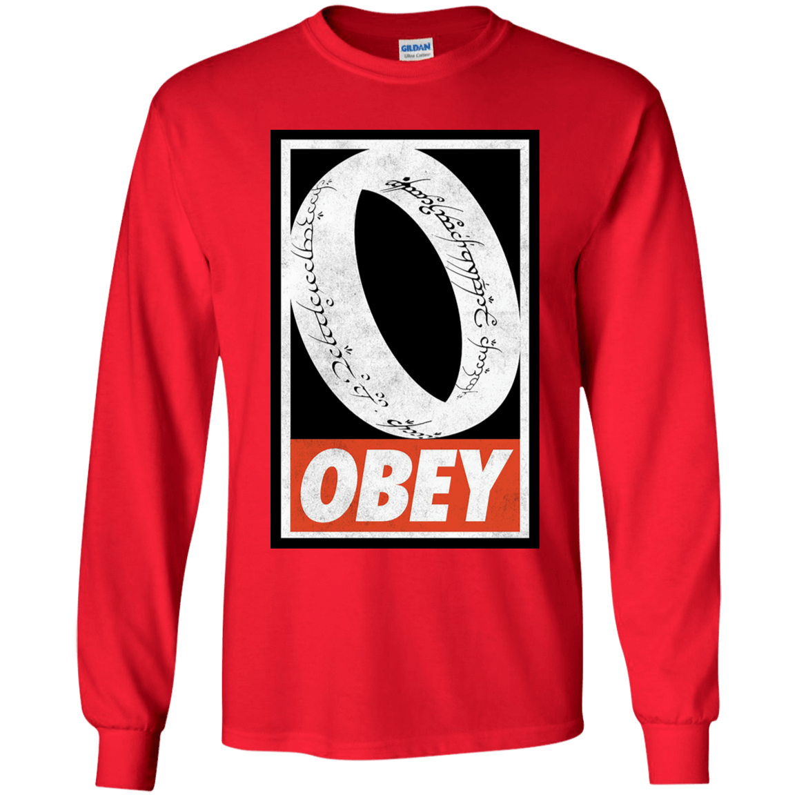 T-Shirts Red / YS Obey One Ring Youth Long Sleeve T-Shirt