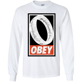 T-Shirts White / YS Obey One Ring Youth Long Sleeve T-Shirt