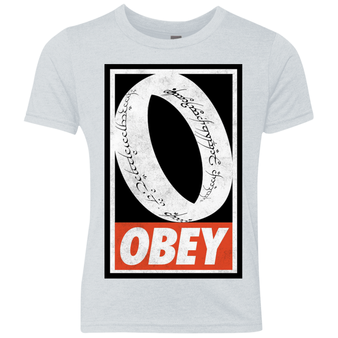 T-Shirts Heather White / YXS Obey One Ring Youth Triblend T-Shirt