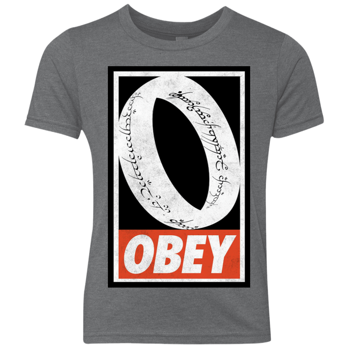 T-Shirts Premium Heather / YXS Obey One Ring Youth Triblend T-Shirt